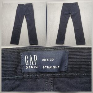 GAP Straight Corduroy Pants Men's 28x30 Navy Blue Casual